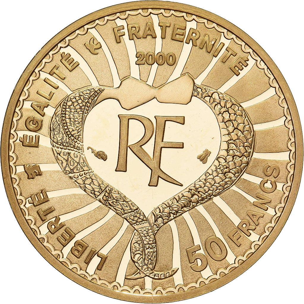Francia, 50 Francs, Yves St. Laurent, 2000, Monnaie de Paris, FS, Oro, SPL