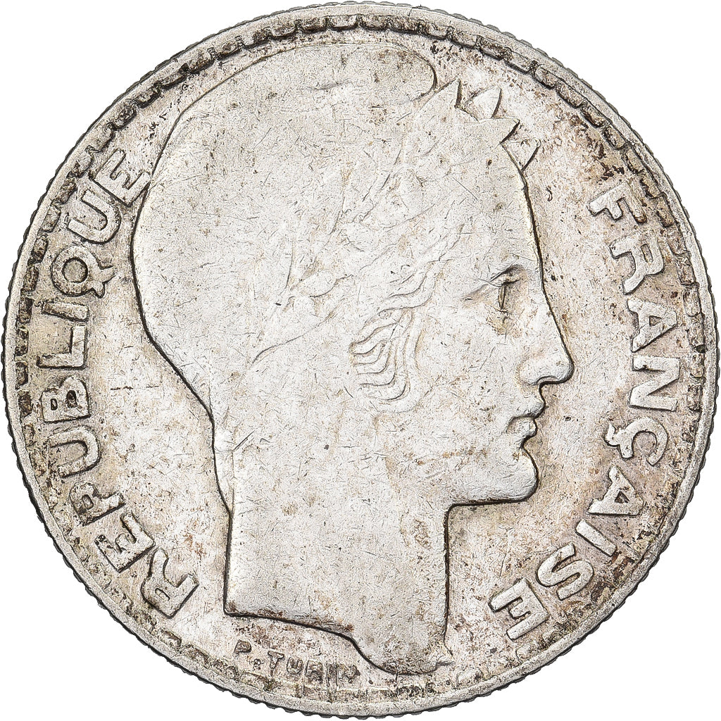 France, 10 Francs, Turin, 1931, Paris, Silver, EF(40-45), Gadoury:801, KM:878