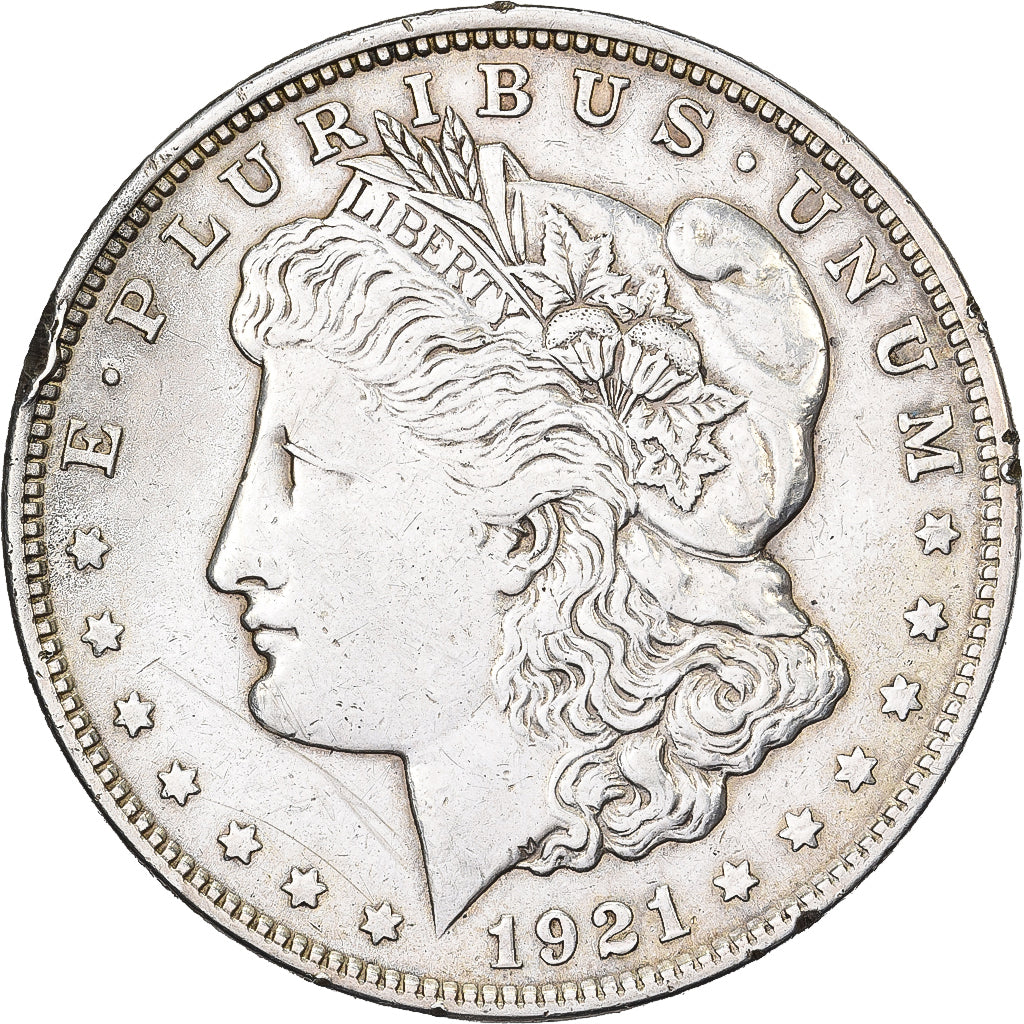 Vereinigte Staaten, Dollar, Morgan, 1921, U.S. Mint, Silber, S+, KM:110