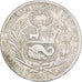 Perù, SOUTH PERU, Sol, 1885, Santiago, Argento, BB, KM:196.22