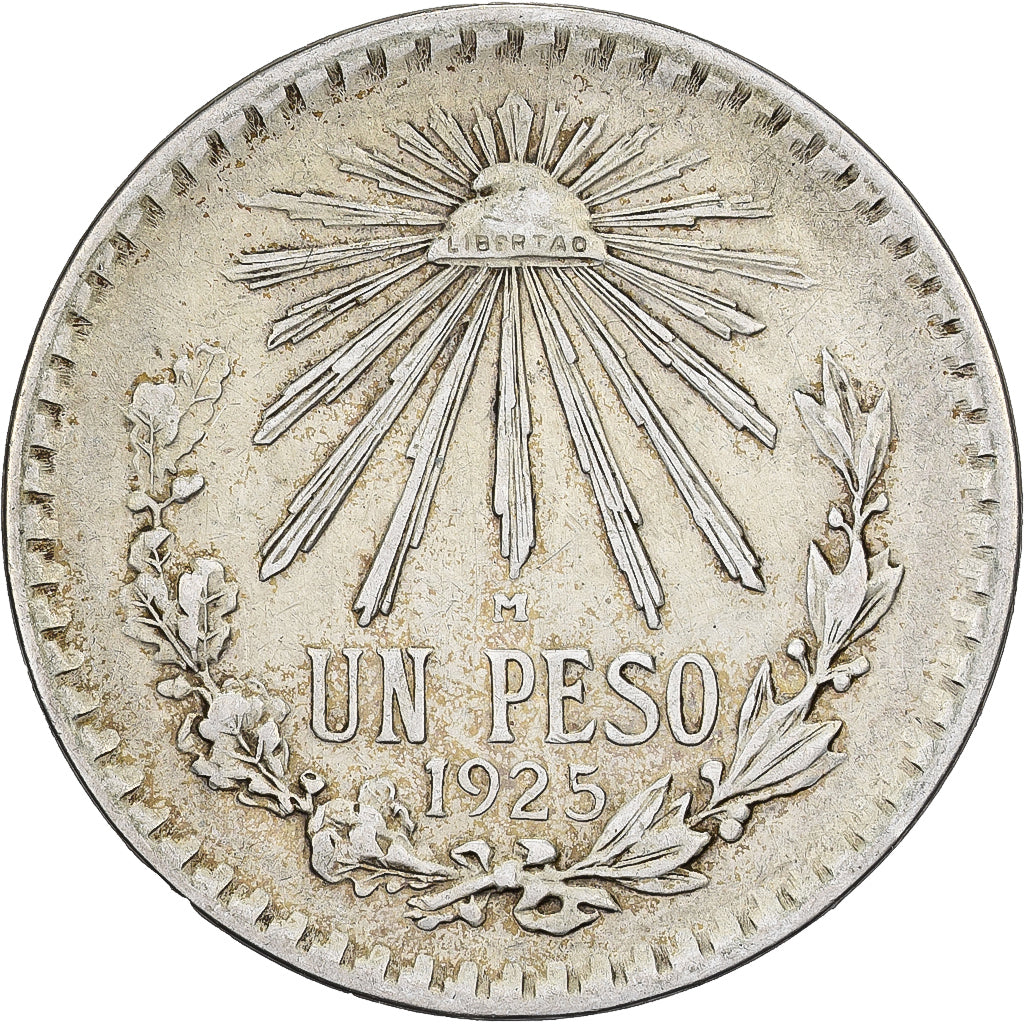 Messico, Peso, 1925, Mexico City, Argento, BB, KM:455