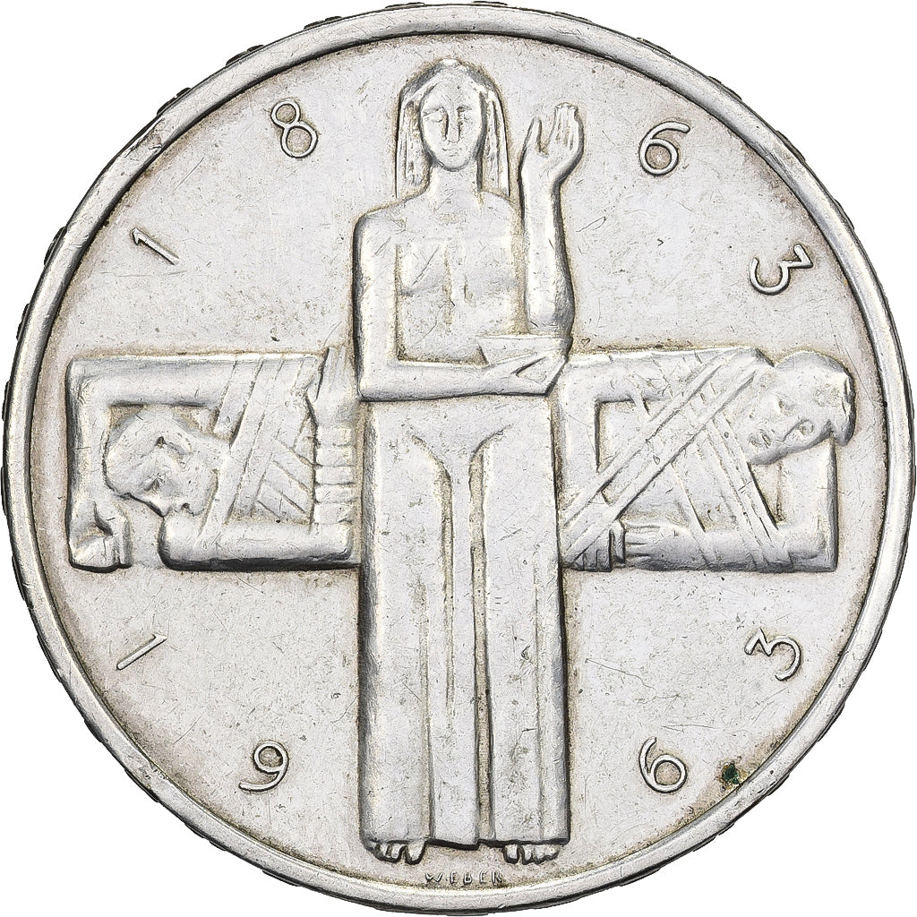Svizzera, 5 Francs, 1963, Bern, Argento, BB, KM:51