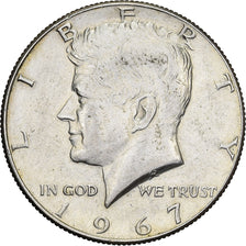 Vereinigte Staaten, Half Dollar, Kennedy, 1967, U.S. Mint, Silber, SS+, KM:202a