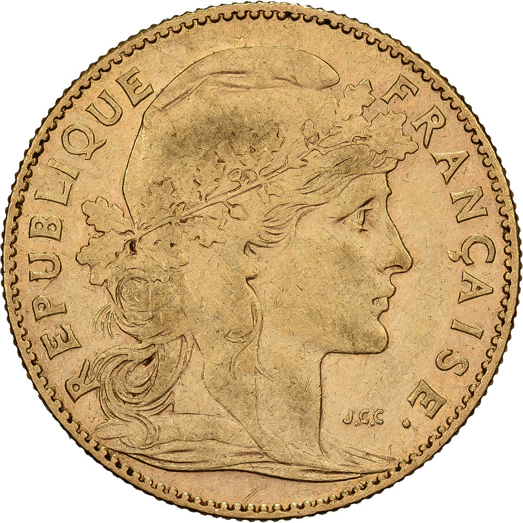 Francia, 10 Francs, Marianne, 1900, Paris, Oro, MBC, Gadoury:1017