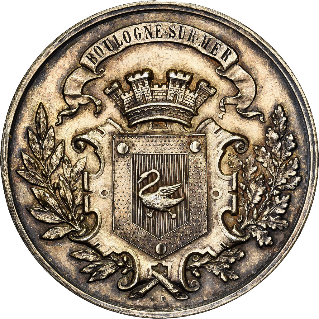 Francia, medalla, Société d'Agriculture de Boulogne sur mer, 1897, Plata, MBC