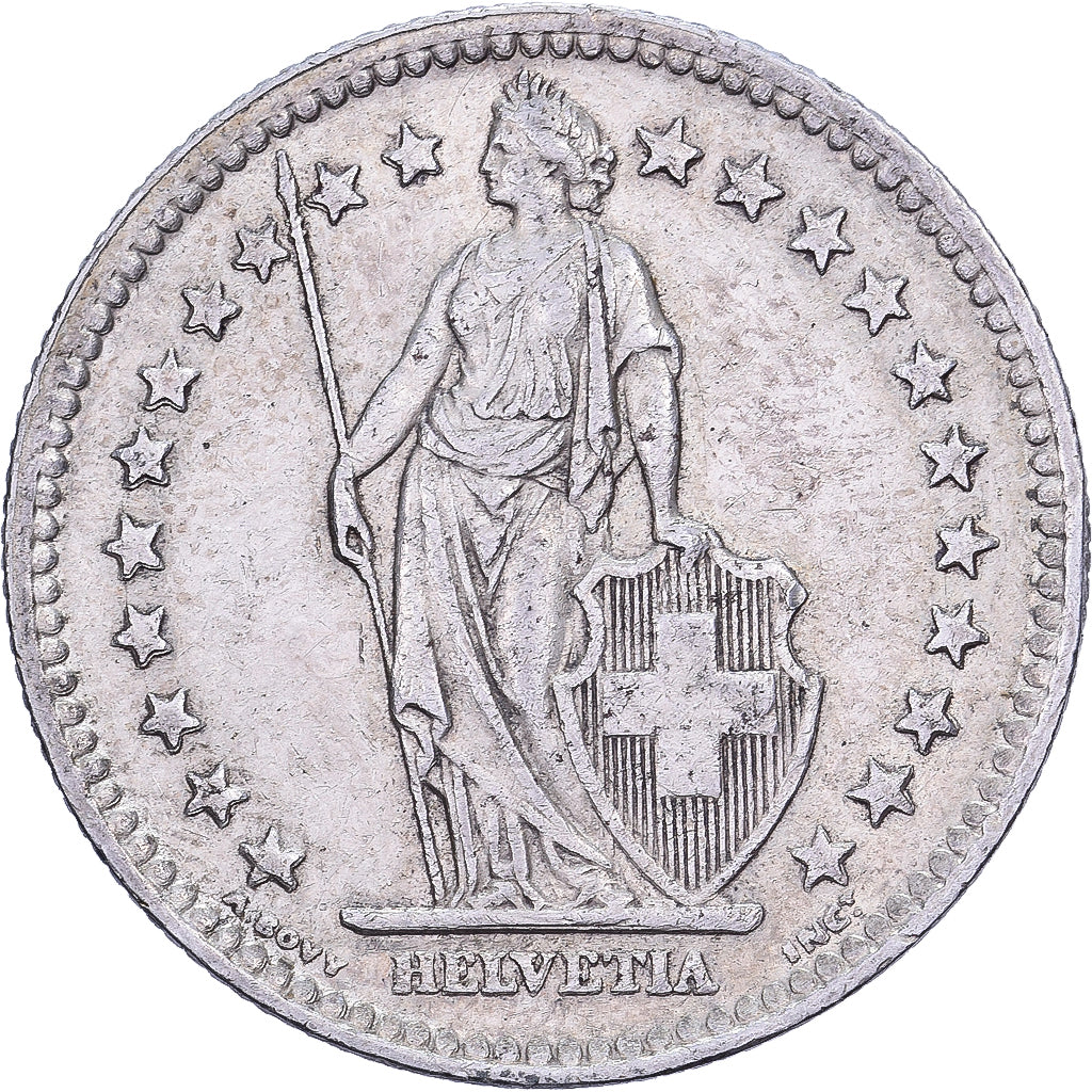 Schweiz, 2 Francs, 1944, Bern, Silber, SS+, KM:21
