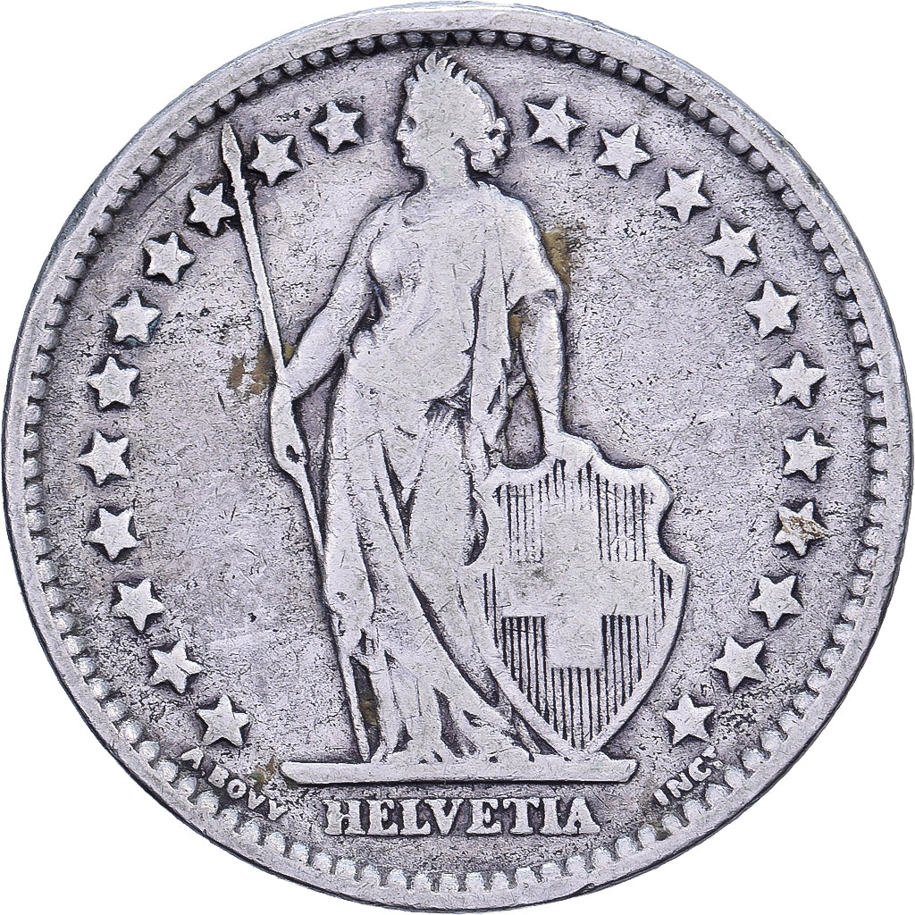 Suisse, 2 Francs, 1875, Bern, Argent, TB+, KM:21