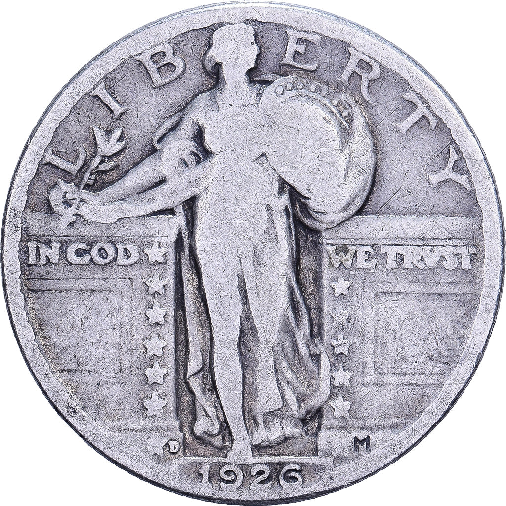 USA, Quarter, Standing Liberty, 1926, U.S. Mint, Srebro, VF(20-25), KM:145