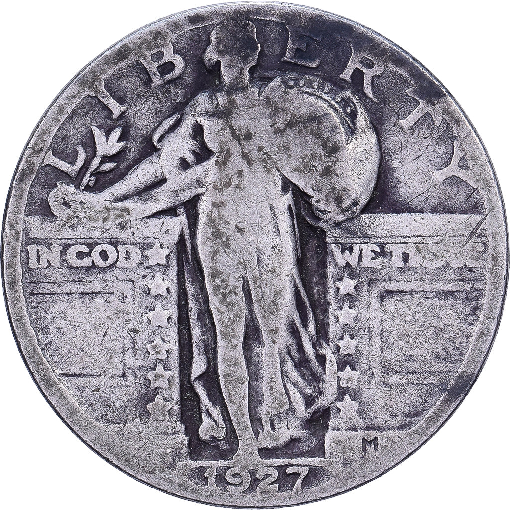 USA, Quarter, Standing Liberty, 1927, U.S. Mint, Srebro, VF(20-25), KM:145