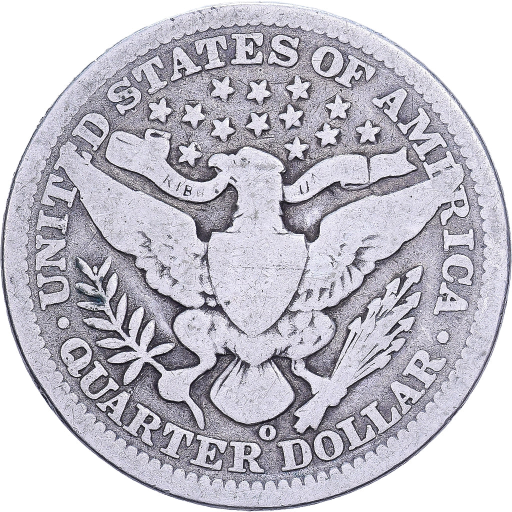 USA, Quarter, Barber, 1907, U.S. Mint, Srebro, VF(20-25), KM:114