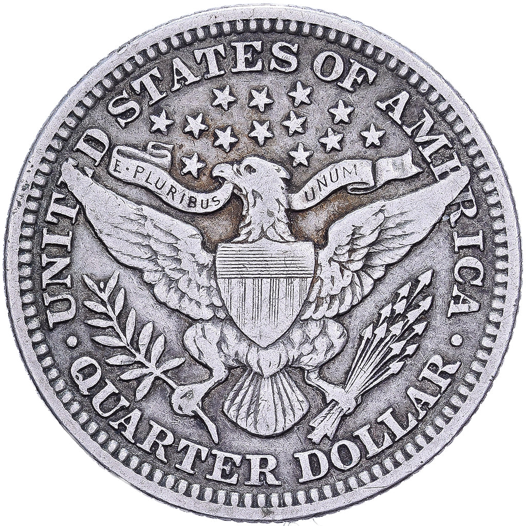 USA, Quarter, Barber, 1915, U.S. Mint, Srebro, EF(40-45), KM:114