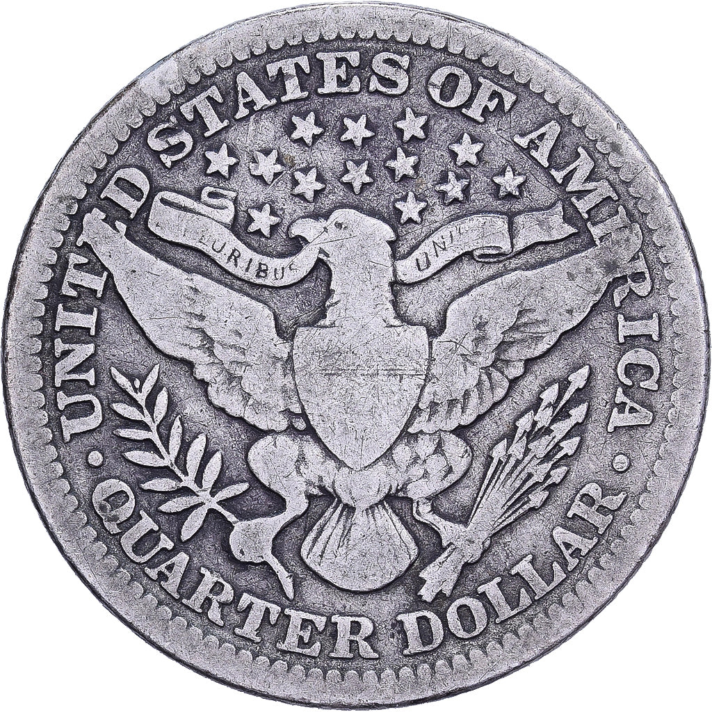 United States, Quarter, Barber, 1908, U.S. Mint, Silver, VF(20-25), KM:114