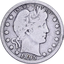 United States, Quarter, Barber, 1895, U.S. Mint, Silver, VF(20-25), KM:114