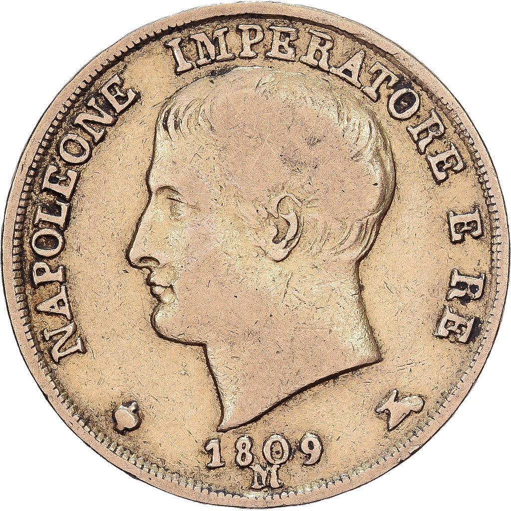 Italian States, KINGDOM OF NAPOLEON, Napoleon I, 20 Lire, 1809, Milan, Gold