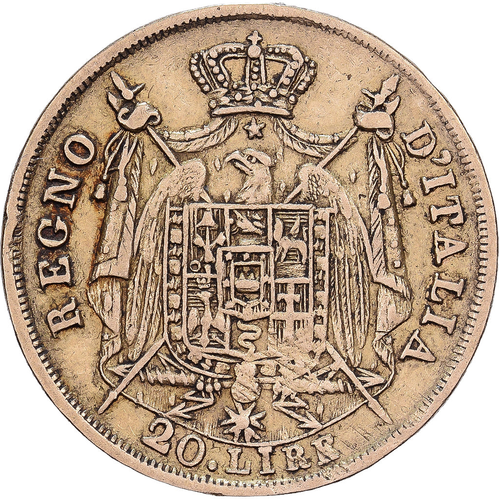 Italian States, KINGDOM OF NAPOLEON, Napoleon I, 20 Lire, 1809, Milan, Gold