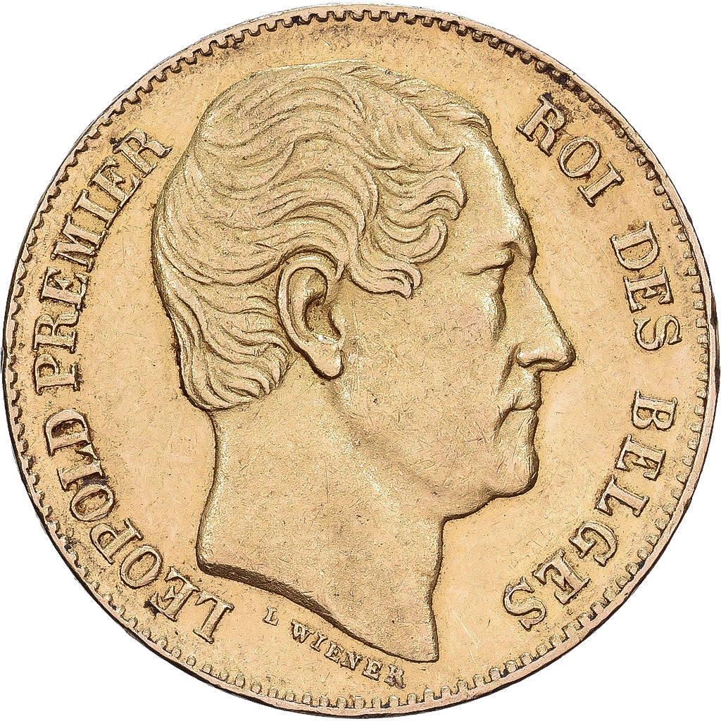 Belgio, Leopold I, 20 Francs, 20 Frank, 1865, Brussels, Oro, BB+, KM:23