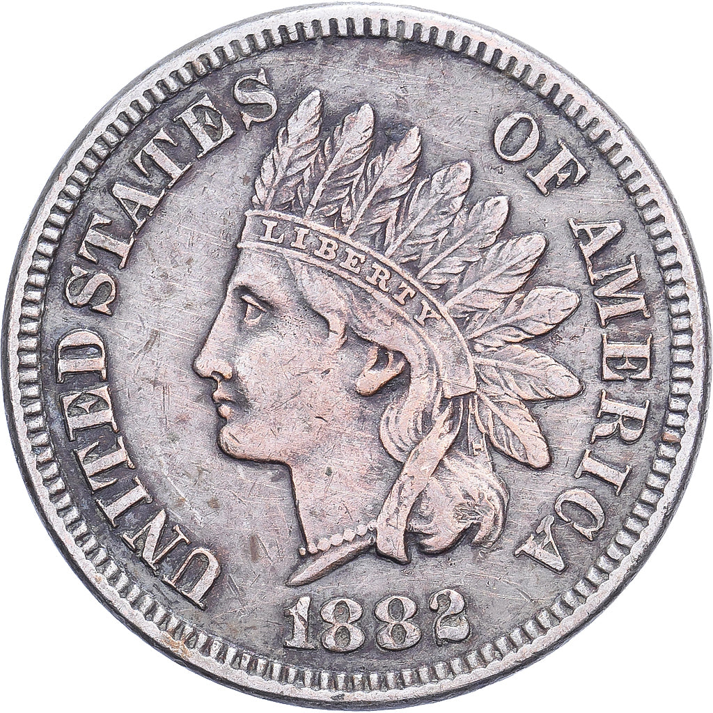 Estados Unidos, Cent, Indian Head, 1882, U.S. Mint, Bronce, MBC+, KM:90a