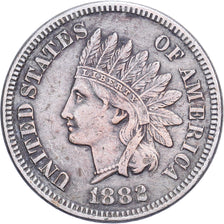 Vereinigte Staaten, Cent, Indian Head, 1882, U.S. Mint, Bronze, SS+, KM:90a
