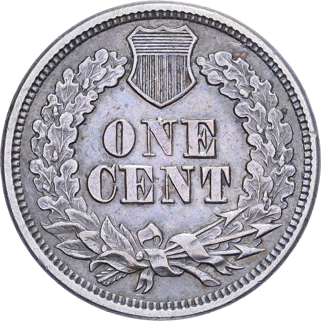États-Unis, Cent, Indian Head, 1869, U.S. Mint, Rare, Bronze, TTB+, KM:90a