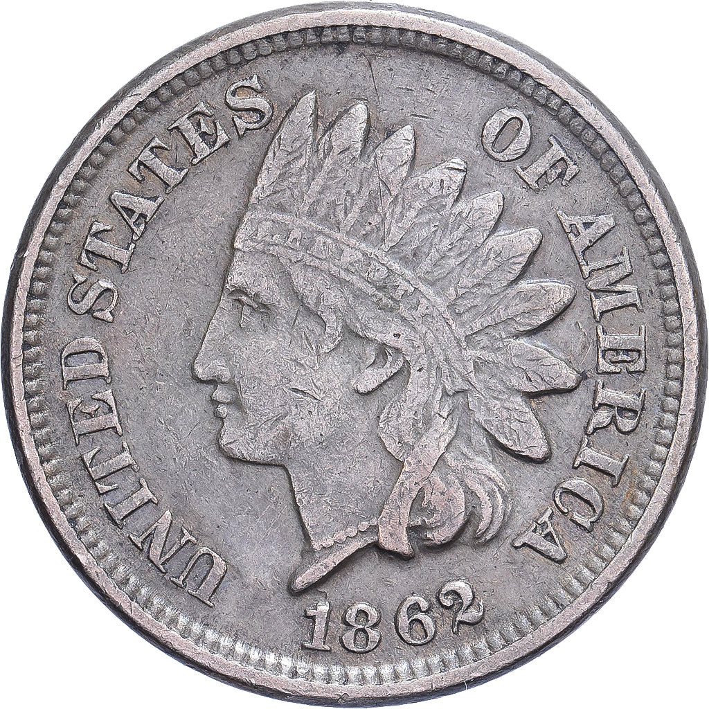 Verenigde Staten, Cent, Indian Head, 1862, U.S. Mint, Cupro-nikkel, ZF+, KM:90
