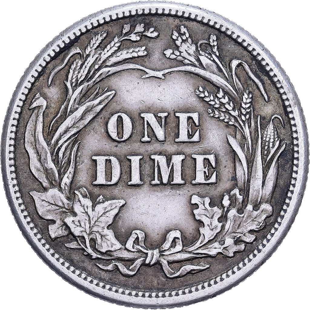USA, Dime, Barber, 1914, U.S. Mint, Srebro, EF(40-45), KM:113