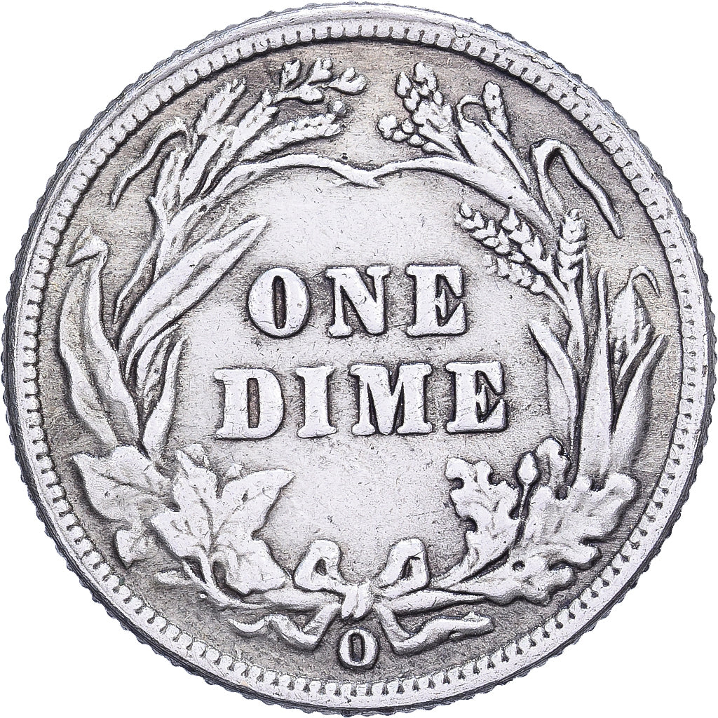 États-Unis, Dime, Barber, 1896, U.S. Mint, Rare, Argent, TTB, KM:113