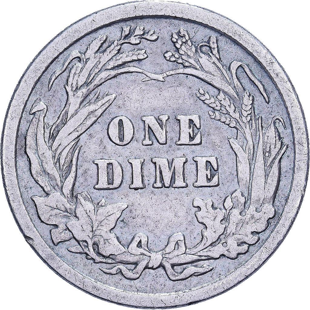 Estados Unidos, Dime, Barber, 1911, U.S. Mint, Plata, BC+, KM:113