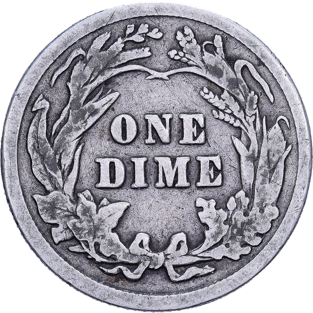 United States, Dime, Barber, 1914, U.S. Mint, Silver, VF(20-25), KM:113