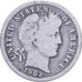 États-Unis, Dime, Barber, 1902, U.S. Mint, Argent, TB, KM:113