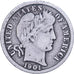 United States, Dime, Barber, 1901, U.S. Mint, Silver, VF(20-25), KM:113