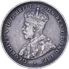 British West Africa, George V, Shilling, 1914, Heaton, Silver, EF(40-45), KM:12