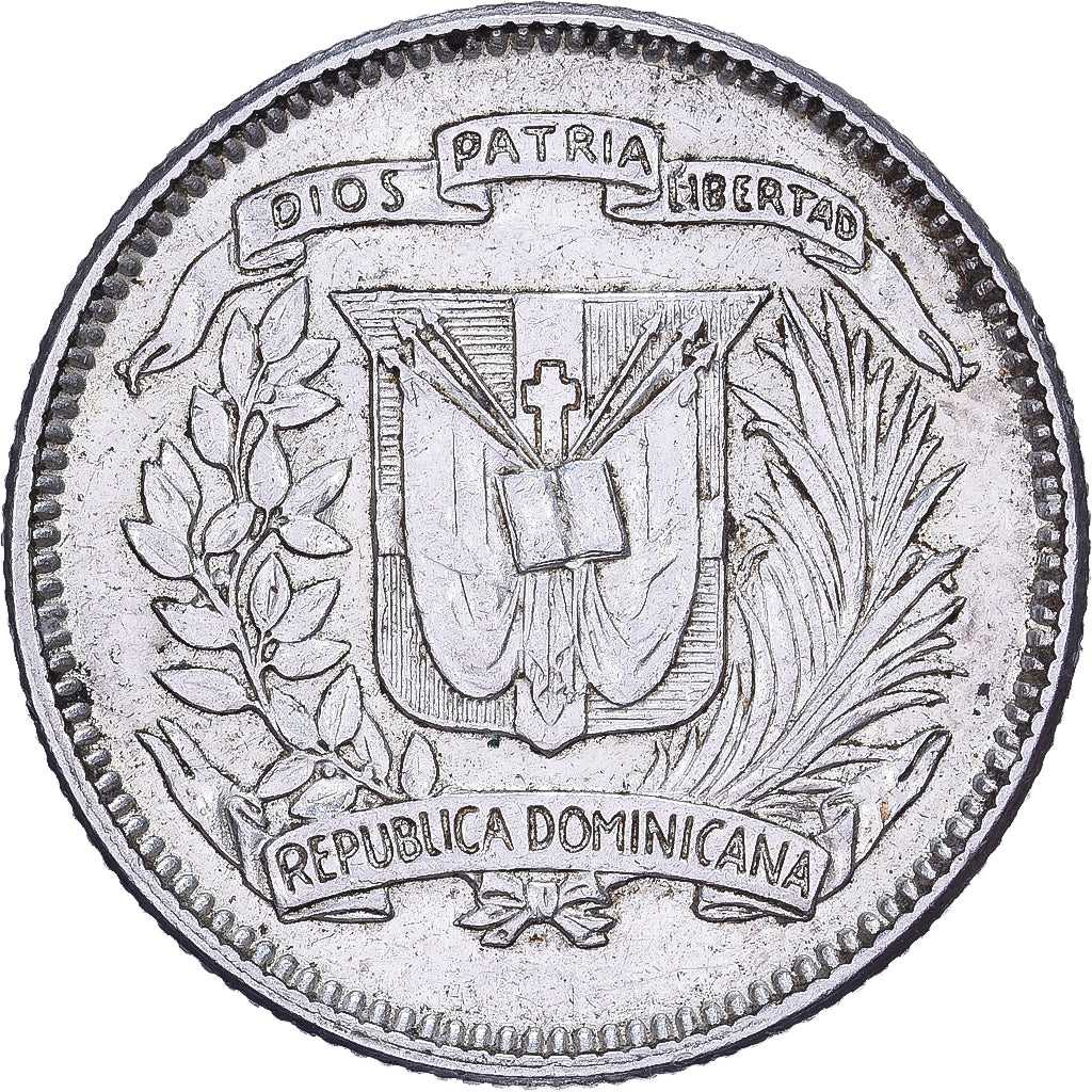 Dominican Republic, 10 Centavos, 1959, Silver, AU(55-58), KM:19