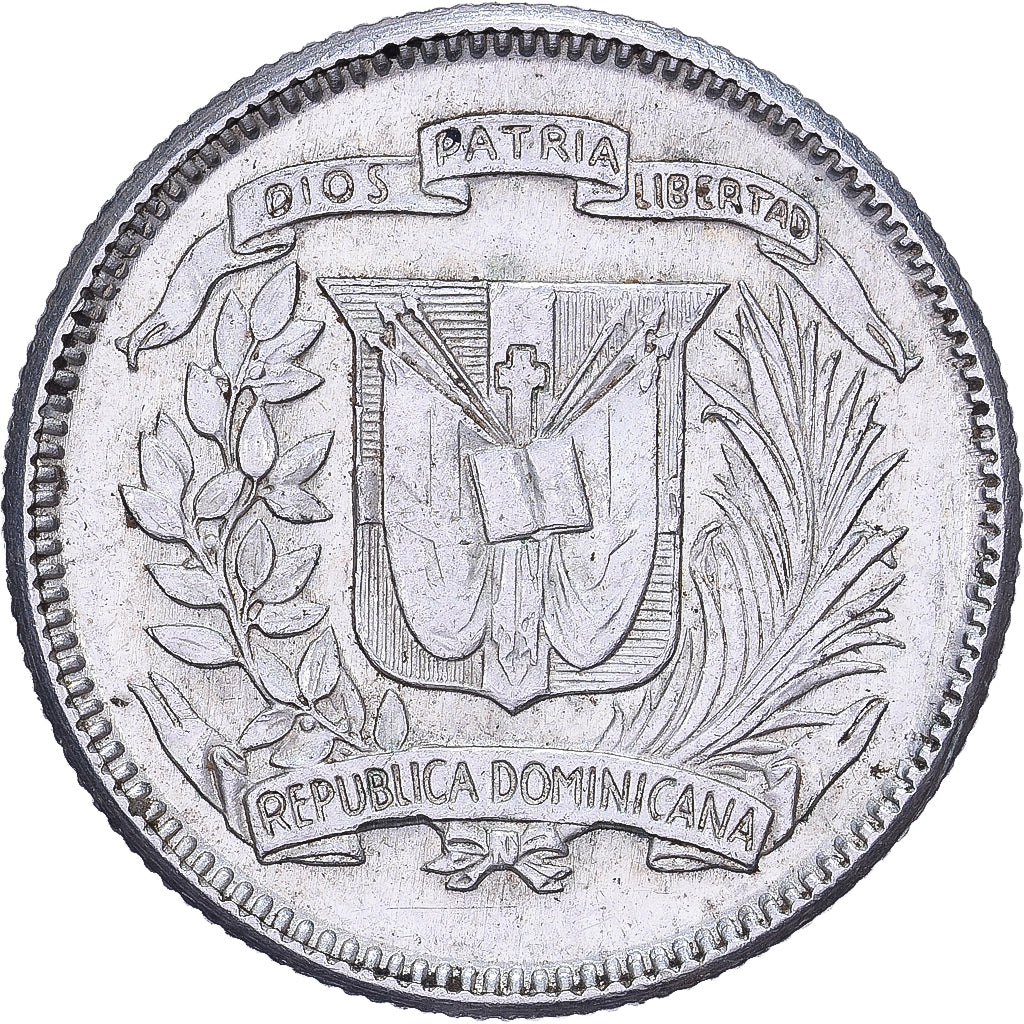 Dominican Republic, 10 Centavos, 1956, Silber, VZ, KM:19