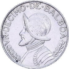 Panama, 1/10 Balboa, 1962, Silver, AU(55-58), KM:10.2