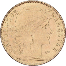 Francja, 10 Francs, Marianne, 1911, Paris, Złoto, EF(40-45), Gadoury:1017