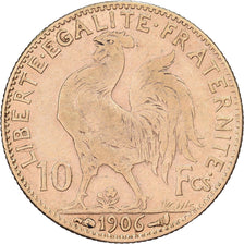 Francia, 10 Francs, Marianne, 1906, Paris, Oro, MB+, Gadoury:1017