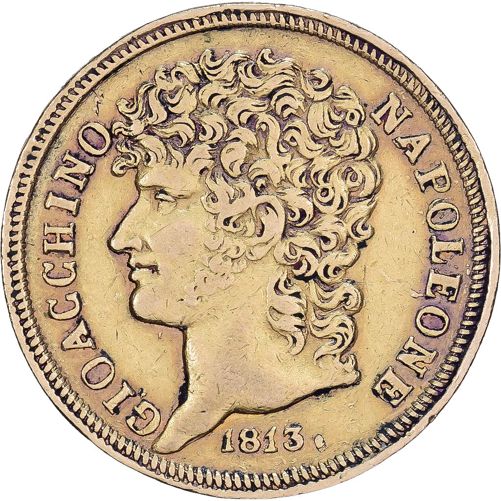 Kingdom of Naples, Gioacchino Murat, 20 Lire, 1813, Oro, BB, Gadoury:IT 55