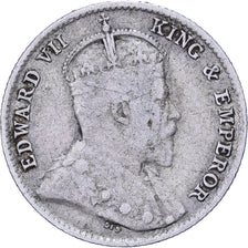 Sri Lanka, Edward VII, 10 Cents, 1909, Argento, MB+, KM:97