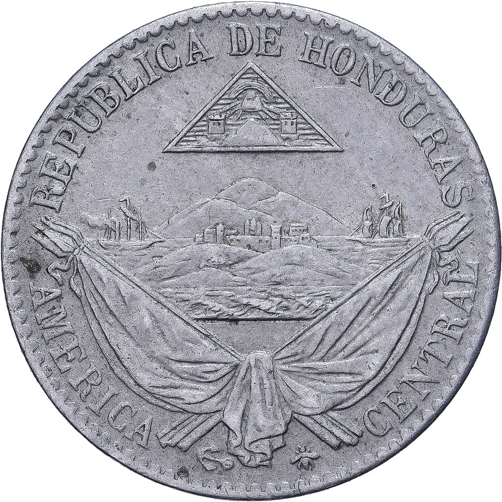 Honduras, 1/8 Réal, 1870, Paris, Cupro-nikkel, ZF+, KM:30
