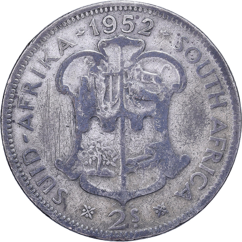 Südafrika, George VI, 2 Shillings, 1952, Silber, S+, KM:38.2