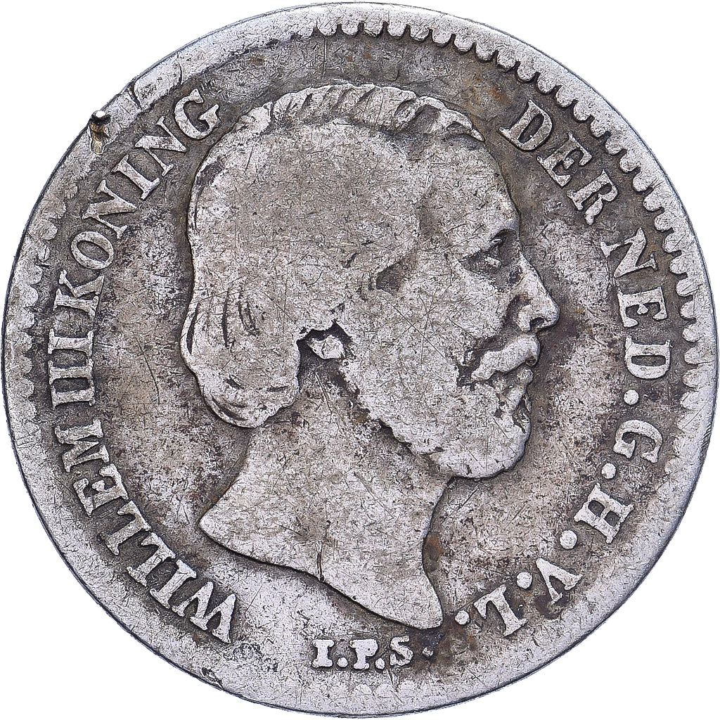 Países Bajos, William III, 10 Cents, 1873, Plata, BC+, KM:80
