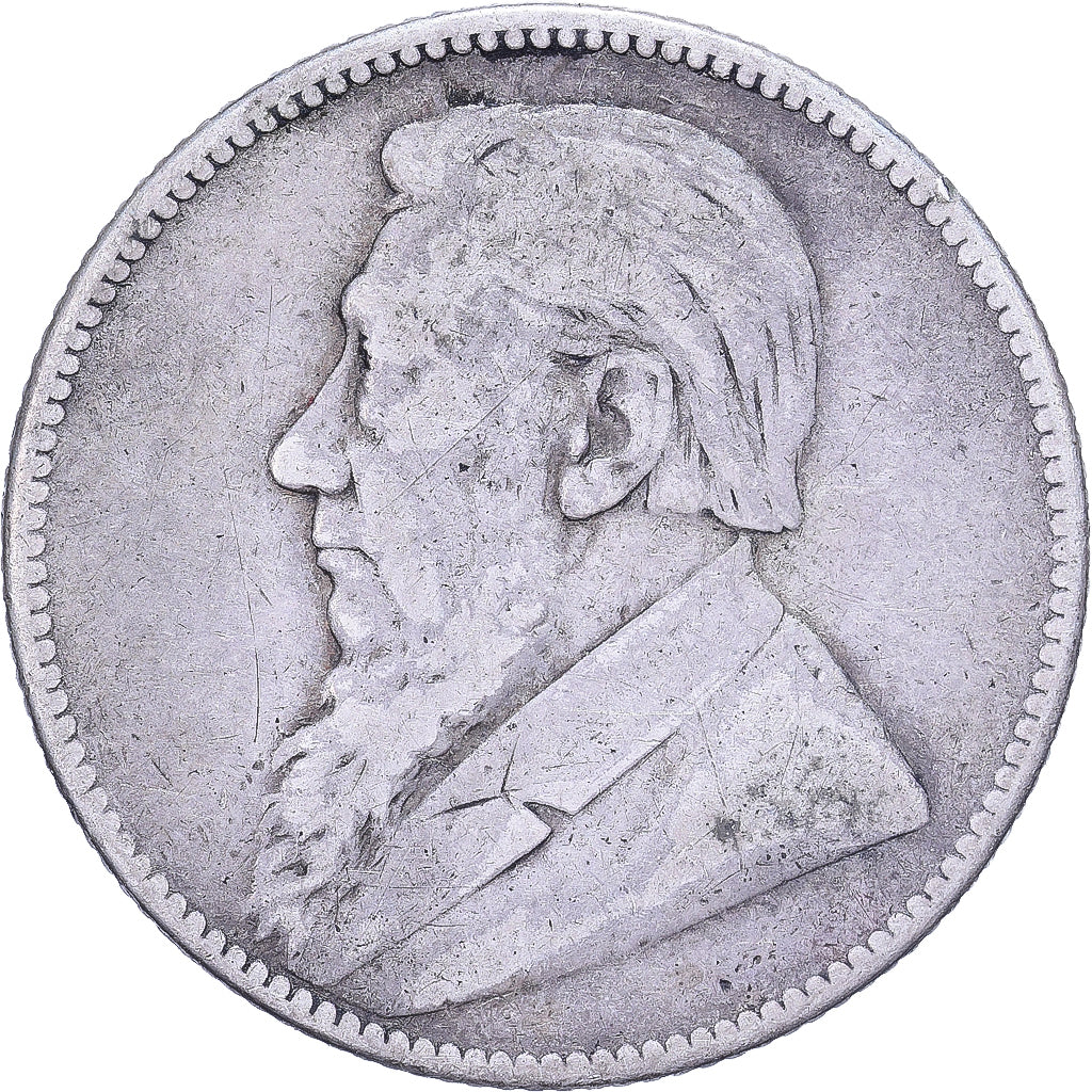 South Africa, Shilling, 1892, Silver, VF(20-25), KM:5