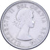 Canadá, Elizabeth II, 10 Cents, 1959, Royal Canadian Mint, Prata, EF(40-45)