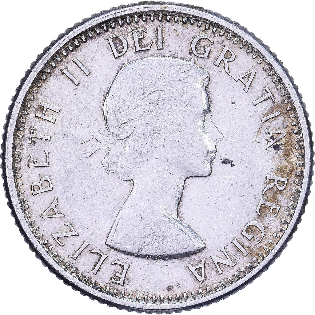 Canadá, Elizabeth II, 10 Cents, 1963, Royal Canadian Mint, Prata, EF(40-45)