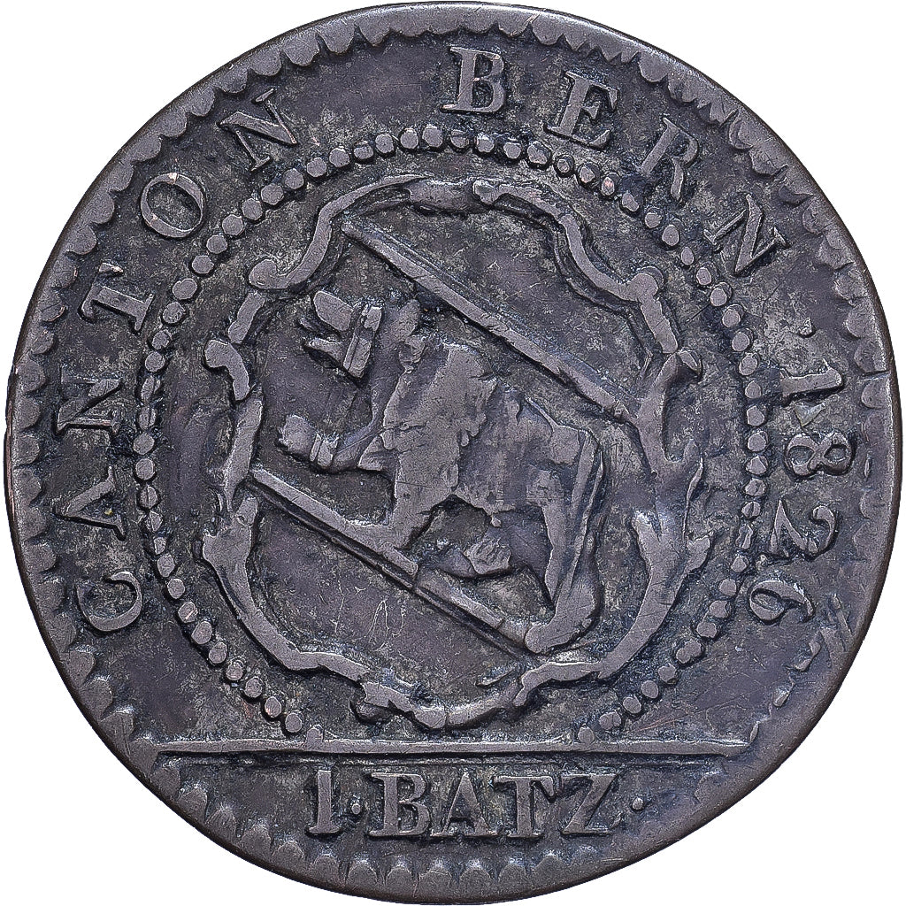 Cantons suisses, BERN, Batzen, 1826, Bern, Billon, TB+, KM:194.1