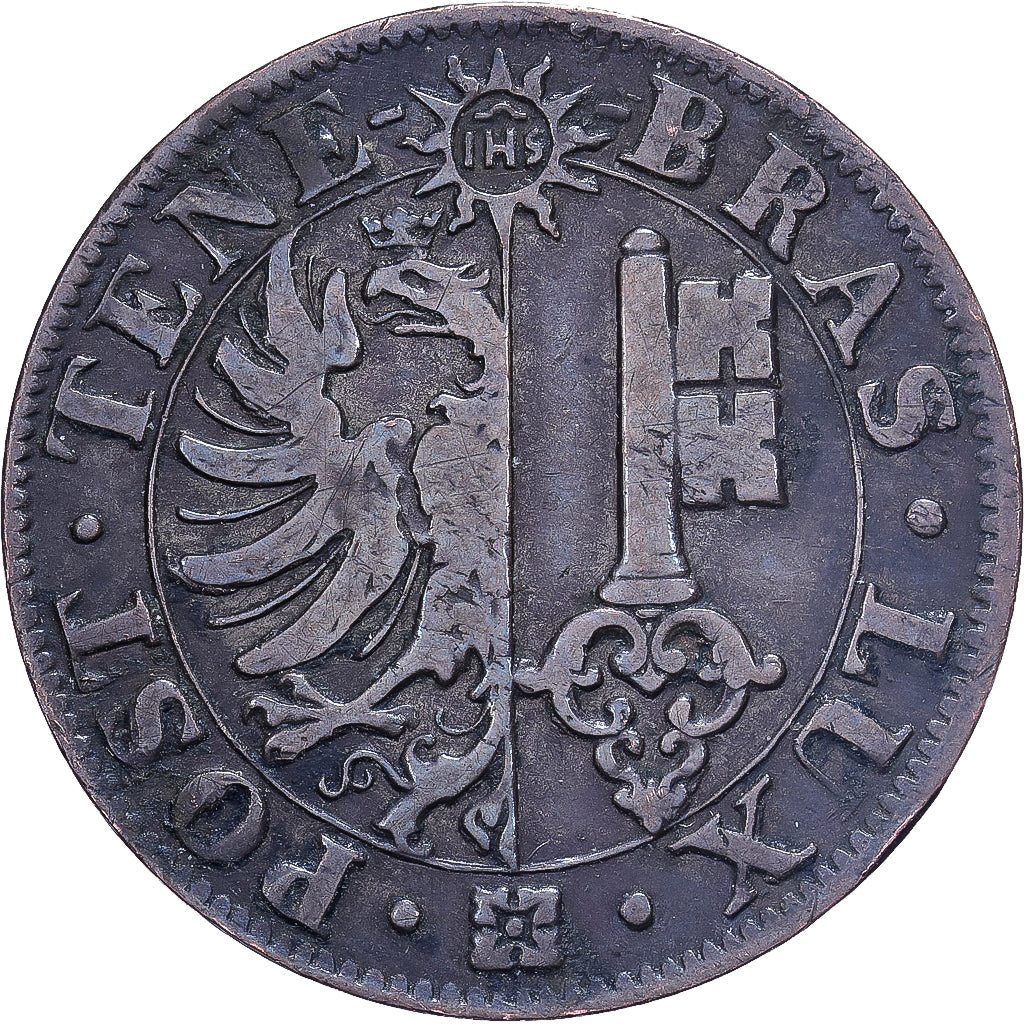 Cantons suisses, GENEVA, 10 Centimes, 1839, Genève, Billon, TB+, KM:128