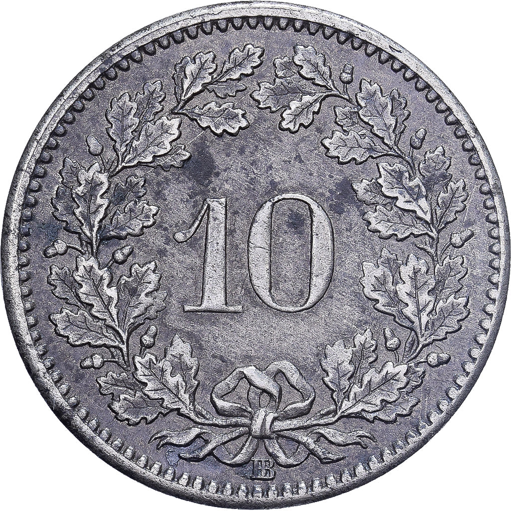 Zwitserland, 10 Rappen, 1850, Strasbourg, Billon, ZF, KM:6