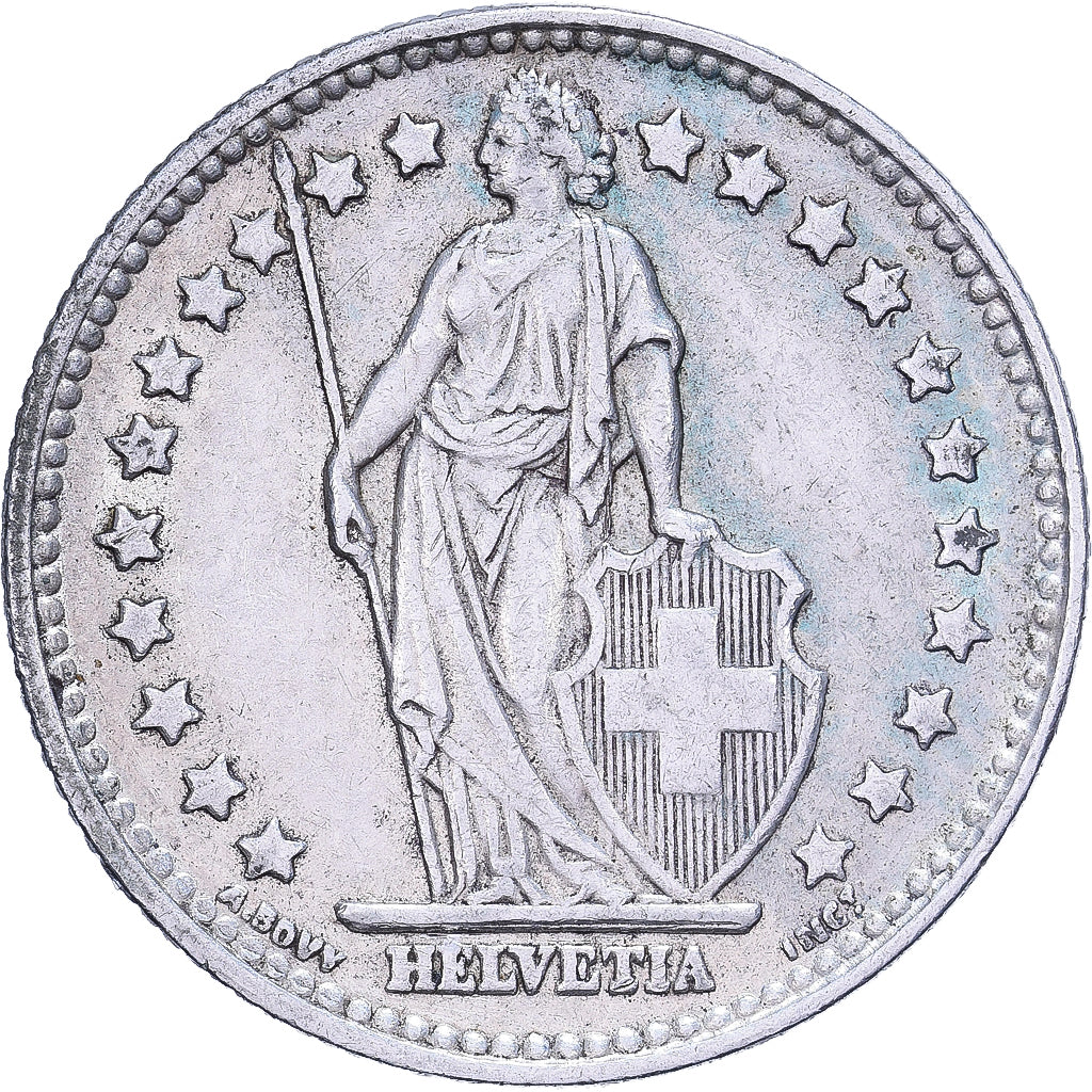Switzerland, Franc, 1953, Bern, Silver, AU(50-53), KM:24