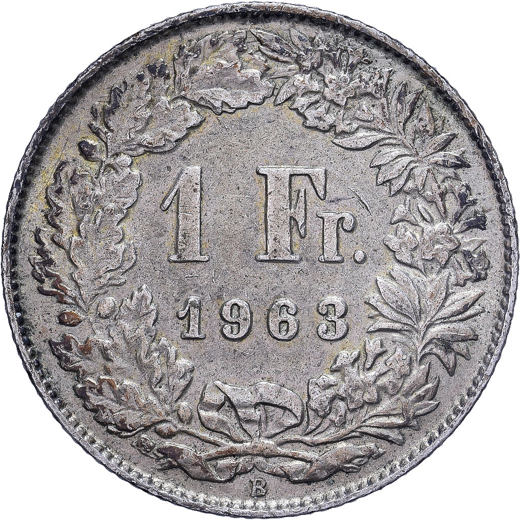 Szwajcaria, Franc, 1963, Bern, Srebro, EF(40-45), KM:24