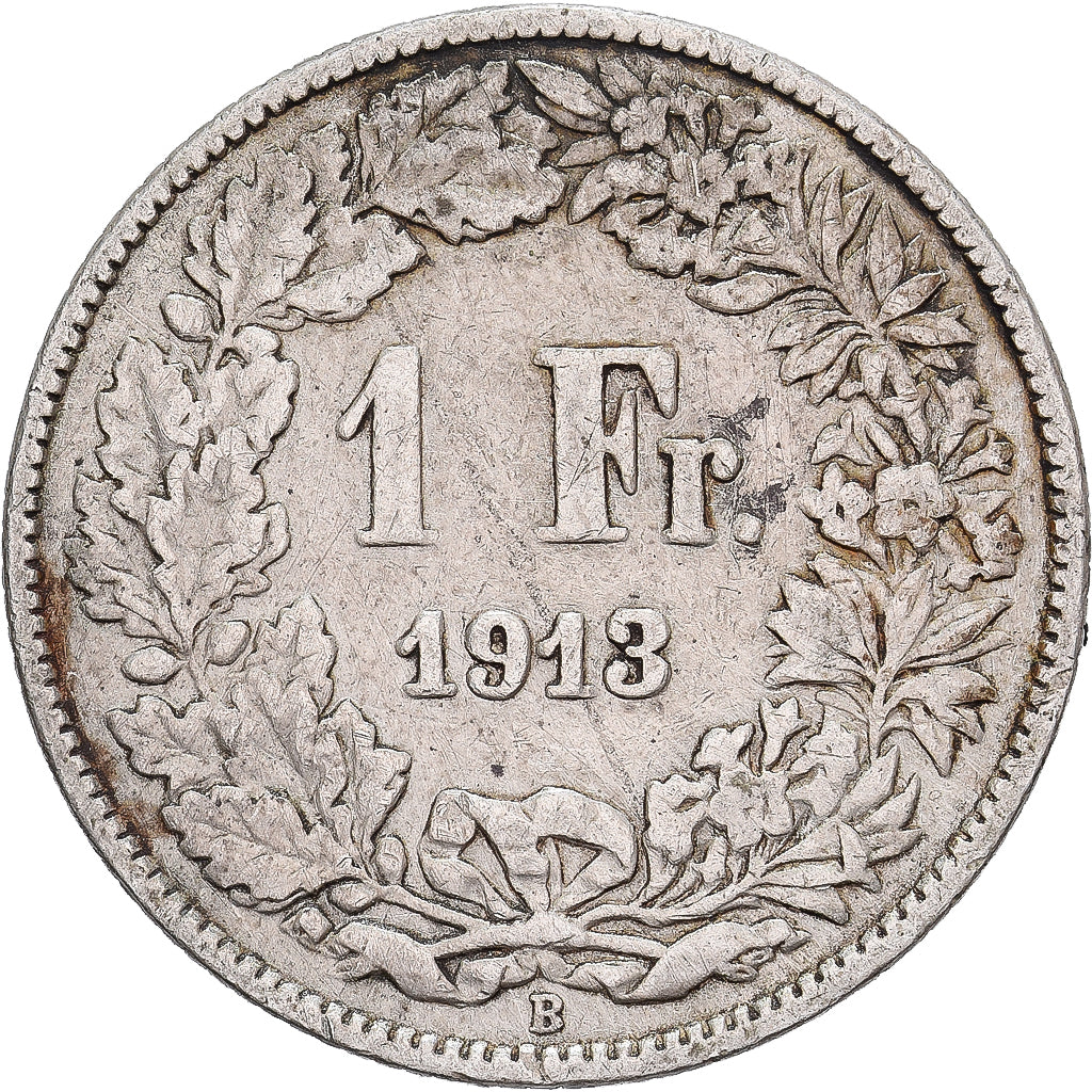 Switzerland, Franc, 1913, Bern, Silver, VF(30-35), KM:24